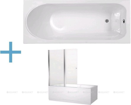 Акриловая ванна Aquanet West 170x70 (+ шторка Aquanet Alfa 4 NF6222-pivot)