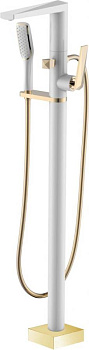 Смеситель напольный VENTURO белый-золото Смеситель напольный VENTURO белый-золото