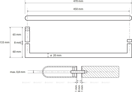 Держатель для полотенец Bemeta Dark 104204310