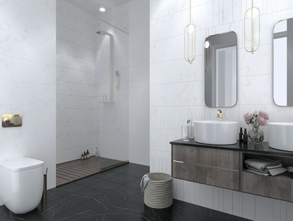 Декор Athena White 01 25х60 Декор Athena White 01 25х60