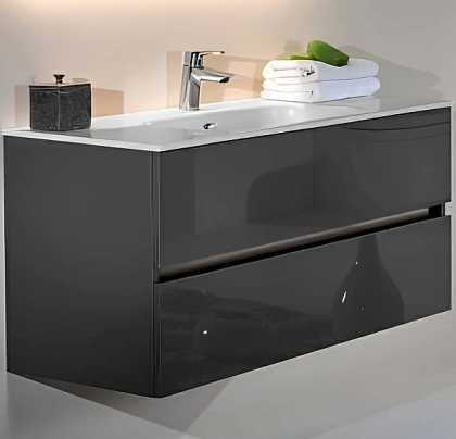 Тумба без раковины Vallessi 140*46cm АНТРАЦИТ глянец 4 полки 837-140-A glossy Boheme Тумба без раковины Vallessi 140*46cm АНТРАЦИТ глянец 4 полки 837-140-A glossy Boheme