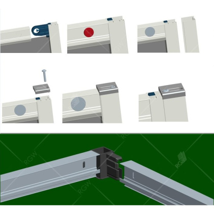 Душевой уголок RGW CL-48B (CL-14B + Z-050-1B) 1000x700