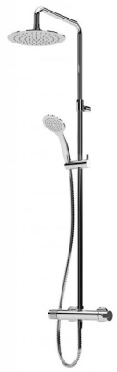 LEAF-CDA-30-MM Душевая стойка телескопическая, с верхним и ручным душем Исполнение: MorningMist  LEAF-CDA-30-MM Душевая стойка телескопическая, с верхним и ручным душем Исполнение: MorningMist