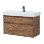 Тумба под раковину Aquanet Nova Lite 100 (SLIM SYNERGY) дуб рустикальный, 2 ящика