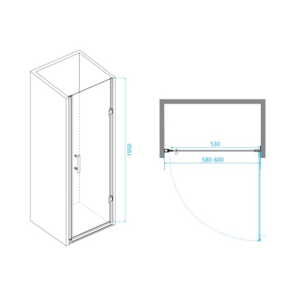 Душевая дверь RGW PA-06B, RGW 41080606-54