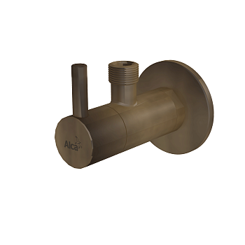 Угловой вентиль с фильтром 1/2"×3/8", круглый, бронза-antic Угловой вентиль с фильтром 1/2"×3/8", круглый, бронза-antic