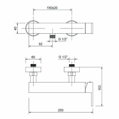 Смеситель для душа однорычажный Cezares UNIKA-DM-NOP