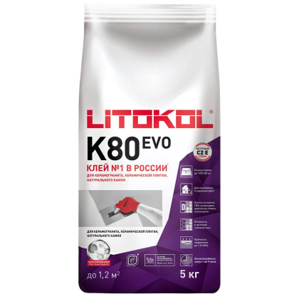 Клей цементный С2 E LITOFLEX K80 5кг