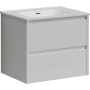 Тумба подвесная SANCOS Libra 590х450х500, c двумя ящиками оснащенными доводчиками, белый глянец , арт. LB60W