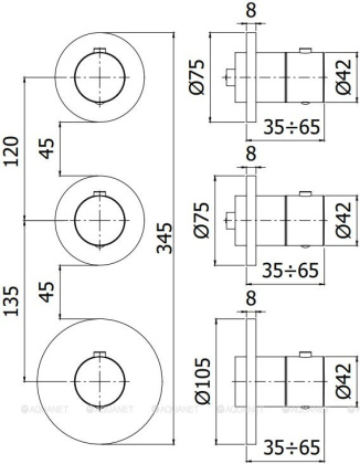 Смеситель для ванны с душем Paffoni Modular Box MDE018ST Смеситель для ванны с душем Paffoni Modular Box MDE018ST