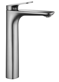 Смеситель для раковины латунь, оружейная сталь S8511T