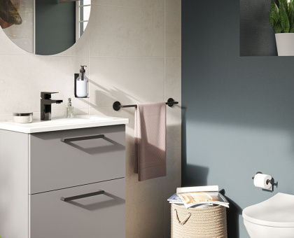 Origin Держатель полотенец, цвет черный матовый