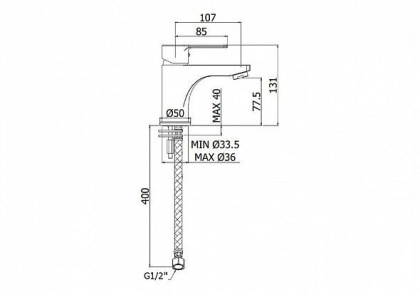 Смеситель для раковины Paffoni Red RED071CR Смеситель для раковины Paffoni Red RED071CR