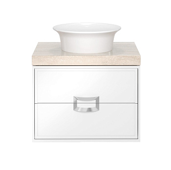 Тумба CANALETTO подвесная с ящиками 60, белая матовая CN.60\M