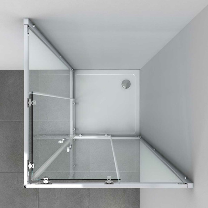 Душевой уголок Alpha VSS-3AL100MT, 1000*1000, хром, стекло текстурное