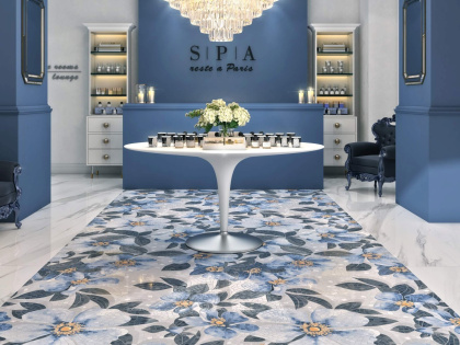 Керамогранит SG591002R Розелла синий декорированный лаппатированный 119,5*238,5*11 (1шт/2,85м2), м2