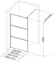 Душевая перегородка Aquanet 80x200 SW-800GRT профиль графит, прозрачное стекло