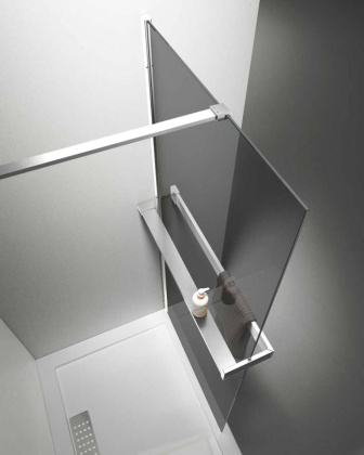 Душевая перегородка Walk-In HR VSW-4HR100CG, 1000*2000, хром, стекло тонированное