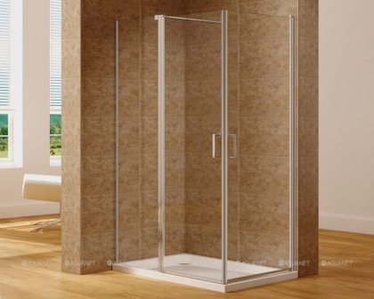 Душевой уголок Aquanet Cinetic 120х90,прозрачное стекло (AE12-N-120H190U-CT + AE12-N-90H190U-CT)