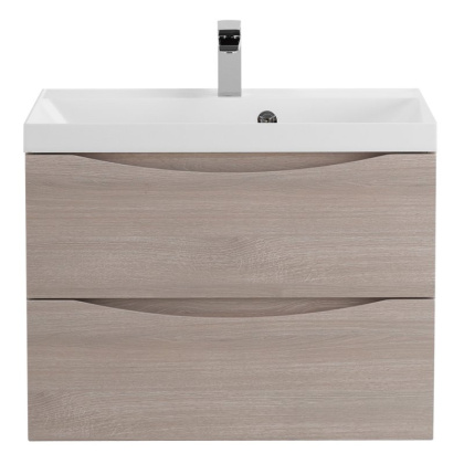 Тумба с раковиной подвесная BelBagno MARINO 70 Rovere Grigio, раковина белая