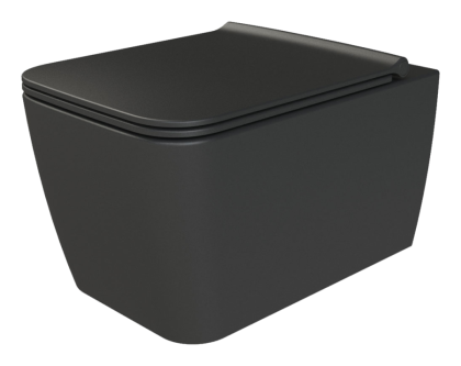 Zen подвесной унитаз матовый черный