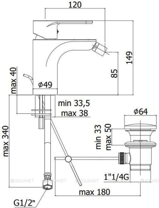 Смеситель для биде Paffoni Green GR135CR Смеситель для биде Paffoni Green GR135CR