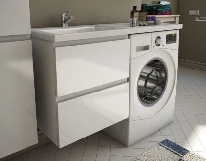 Тумба подвесная под умывальник Dallas Luxe 1050х482 2 ящика (ШхГхВ) 408х476х607 Тумба подвесная под умывальник Dallas Luxe 1050х482 2 ящика (ШхГхВ) 408х476х607