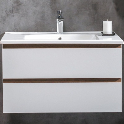 Тумба CAPOLDA 85 белая + ручка дерево 849-085-WW Boheme Тумба CAPOLDA 85 белая + ручка дерево 849-085-WW Boheme