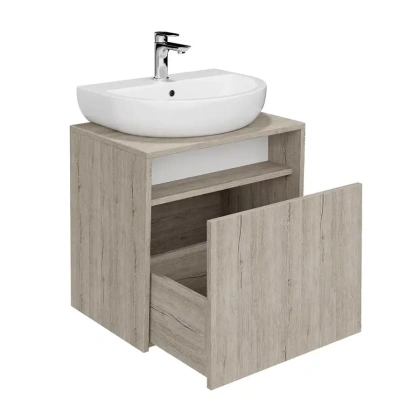 Тумба PRO подвесная 1 ящик 60, дуб Орегон PRO.60.1\OAK.O