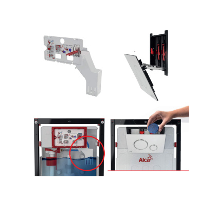 Инсталляция Alcaplast AM101/1120-4:1 RU M571-0001 для унитаза с клавишей смыва Хром глянец