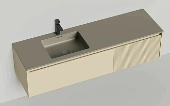 Подвесная тумба Domino 1600, эмаль, под встраиваемую раковину