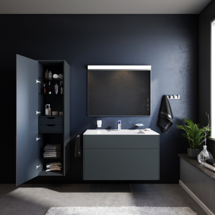 Шкаф-колонна универсальный подвесной Inspire V2.0, 162х40х35 см, серый, M50ACHX0406GM