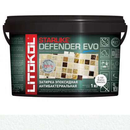 Затирка эпоксидная STARLIKE DEFENDER EVO, S.100 BIANCO ASSOLUTO 1кг