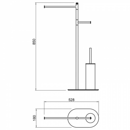 Стойка в ванную комнату TIMO Saona 13085/17 золото матовое