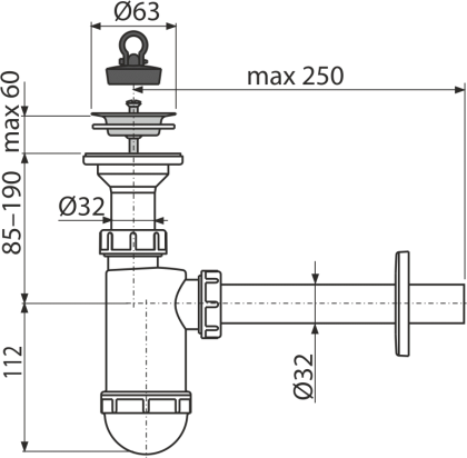 Слив для умывальника