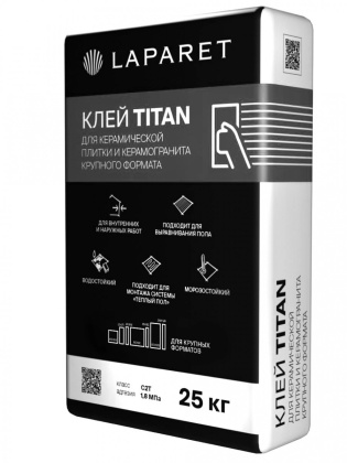 Плиточный клей Laparet Titan Усиленный 25 кг, шт Плиточный клей Laparet Titan Усиленный 25 кг, шт