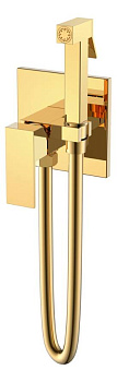 Смеситель гигиенический Qubic Shinny Gold Смеситель гигиенический Qubic Shinny Gold