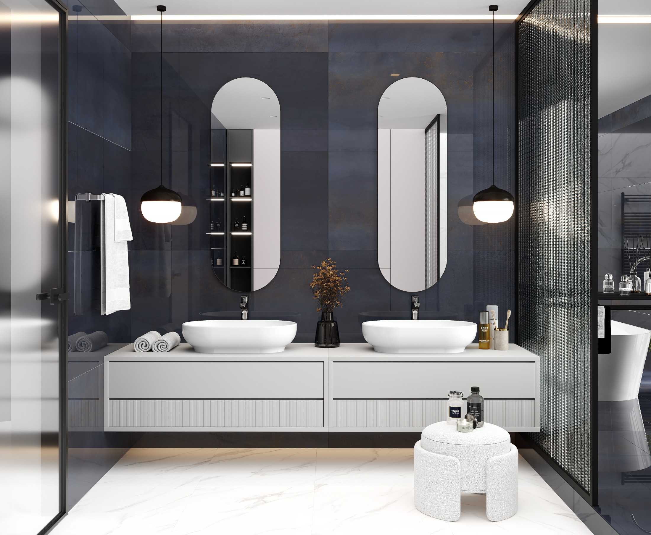 Cast Navy Керамогранит тёмно-синий 60x120 Полированный Cast Navy Керамогранит тёмно-синий 60x120 Полированный