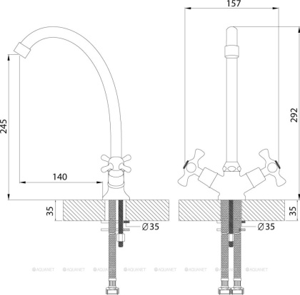 Смеситель Rossinka H02-71 для кухни Смеситель Rossinka H02-71 для кухни