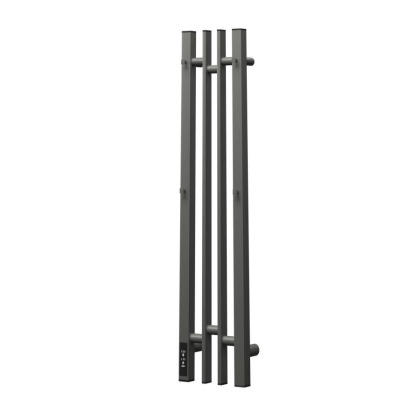 Полотенцесушитель электрический Point Фрея PN20728GB П2 140x800 диммер слева, графит блеск Полотенцесушитель электрический Point Фрея PN20728GB П2 140x800 диммер слева, графит блеск