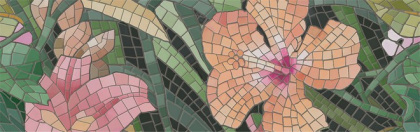 Бордюр VT\A298\7000 Альвао зеленый,желто-оранжевый,розовый 20см*6,3см*8мм (1уп/28шт/0,352м2) матовый, шт