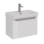 Тумба Lemark BUNO MINI, 60см под 1 раковину, подвесная,1 ящик, цвет корпуса, фасада: Белый глянец