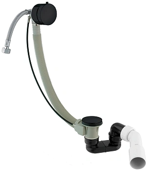 Слив-перелив с наливом OMNIRES CGS TK132-PLUS-3.43+64-SBL (черный BLM)