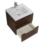 Тумба с раковиной подвесная BelBagno ETNA 50 Rovere Moro, раковина белая