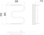 Полотенцесушитель Terminus М-образный с/п (1") 500х500
