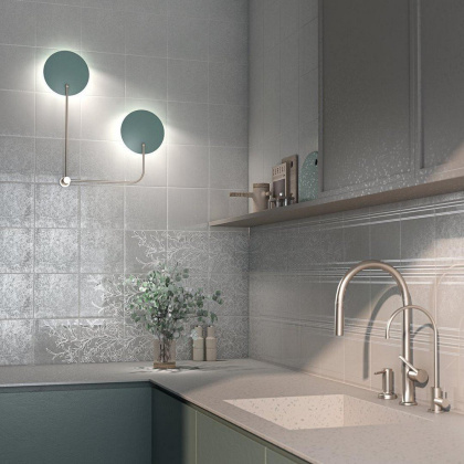 Декор Барберино 6 белый глянцевый 20x20x0,69