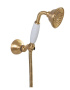 APHRODITE-KD-03/24 Ручной душ со шлангом 150 см и держателем, исполнение золото 24 карат, ручки золото