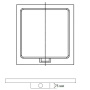 Душевой поддон 100*100*3 RGW STA-01 Белый/Квадрат  
