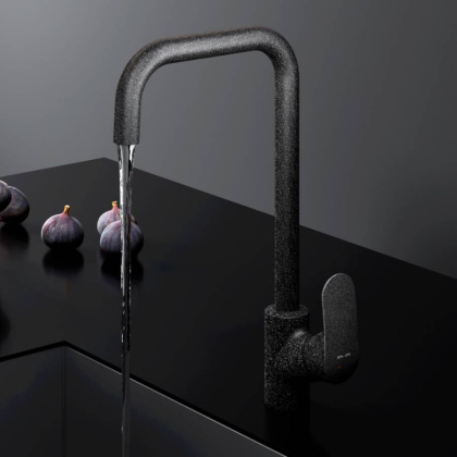 F8006022 Like, смеситель для кухни G-образный излив, черный, шт.