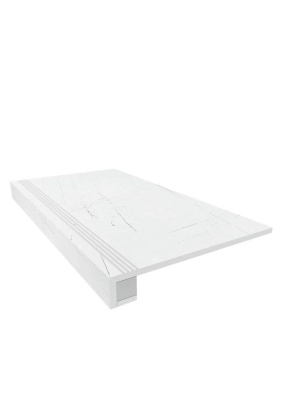 Комплект (Ступень VS01 (33x120) непол. (прямоугол. бортик)+ Подступенок (14,5x120))